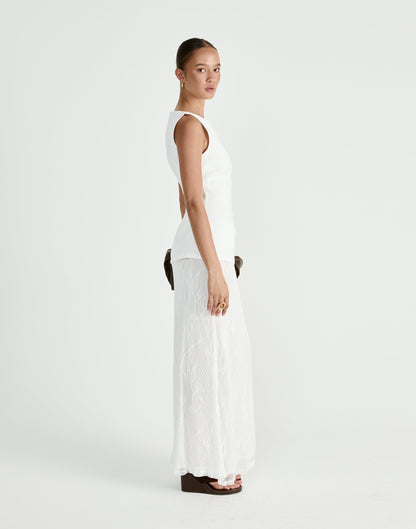 Sita Maxi Skirt (White)