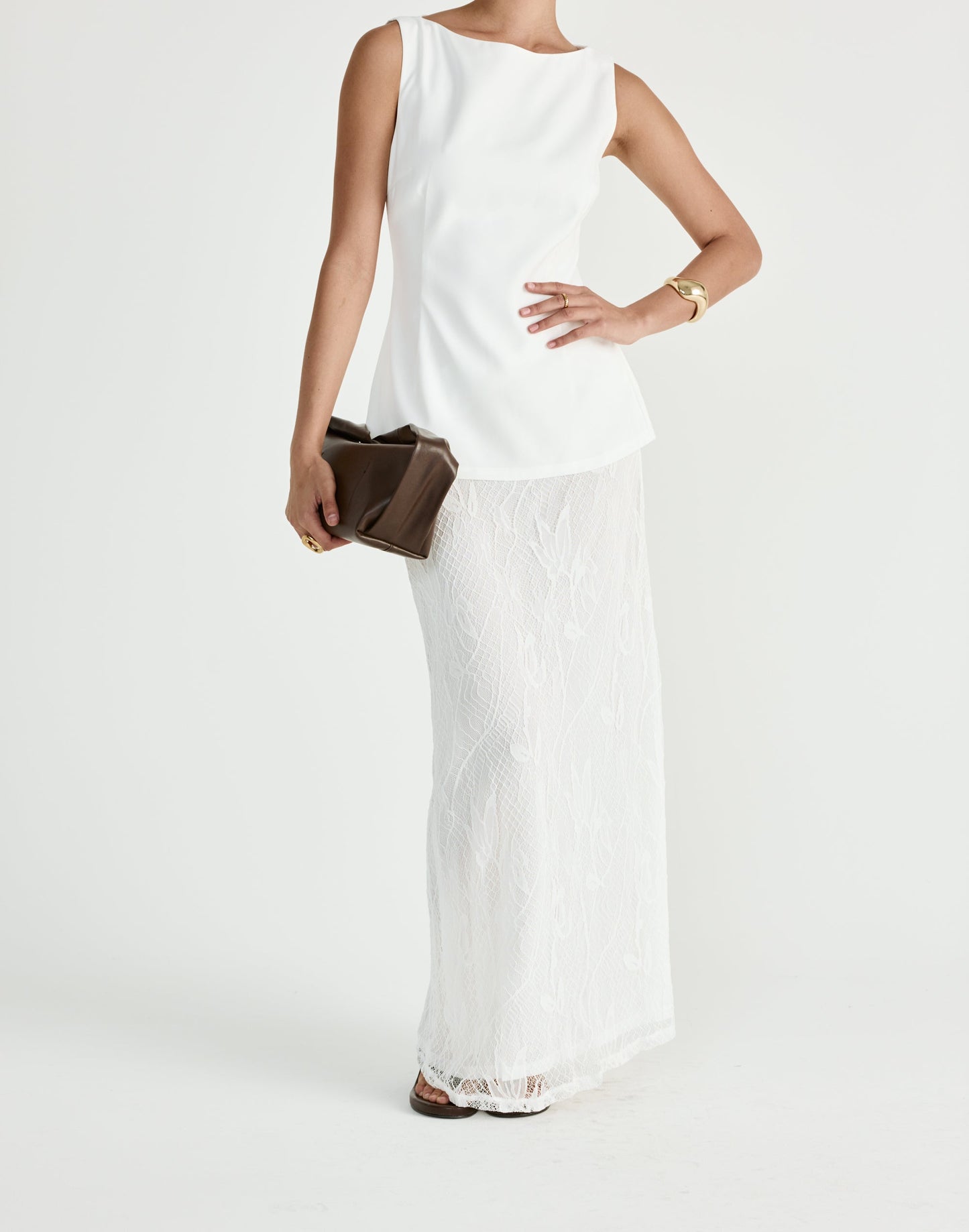 Sita Maxi Skirt (White)
