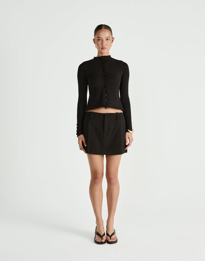 Coen Long Sleeve Top (Black)