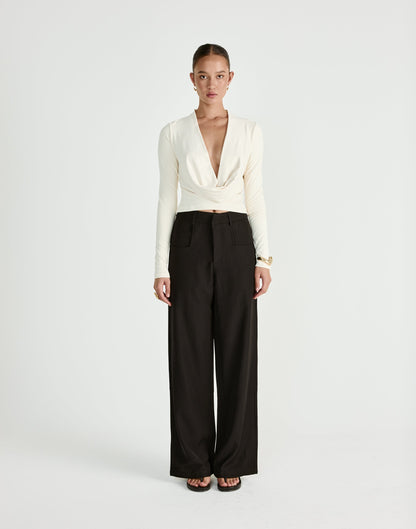 Dimitri Long Sleeve Top (Oat)