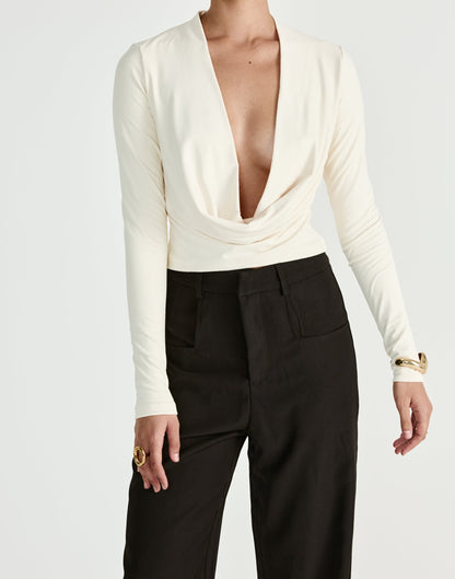 Dimitri Long Sleeve Top (Oat)