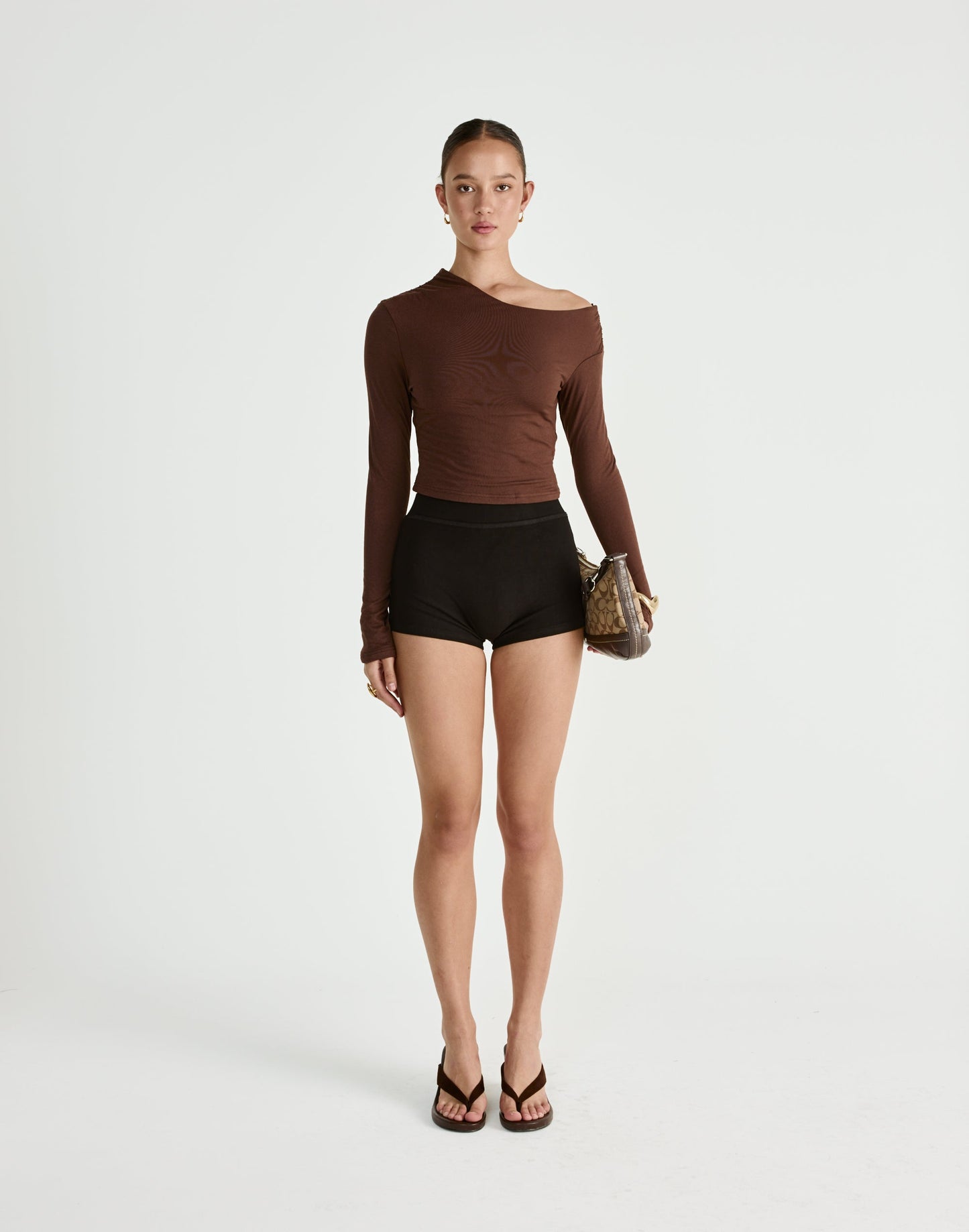 Ozias Long Sleeve Top (Chocolate)