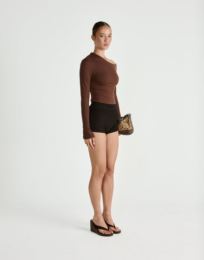Ozias Long Sleeve Top (Chocolate)