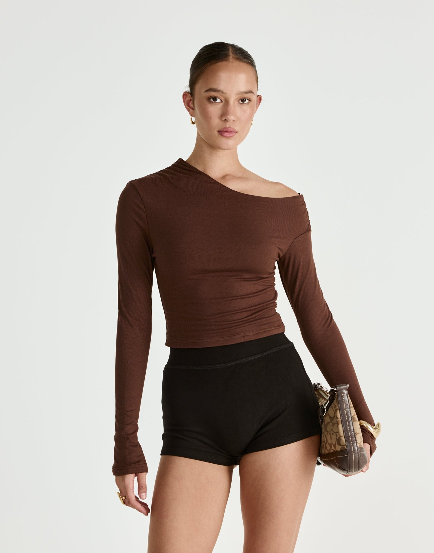 Ozias Long Sleeve Top (Chocolate)