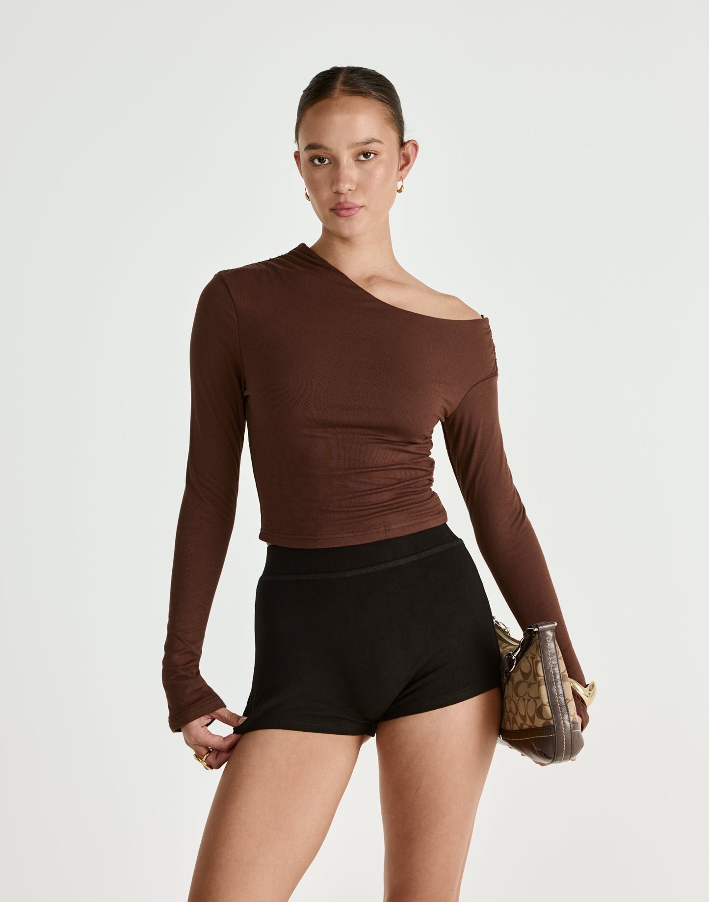 Ozias Long Sleeve Top (Chocolate)