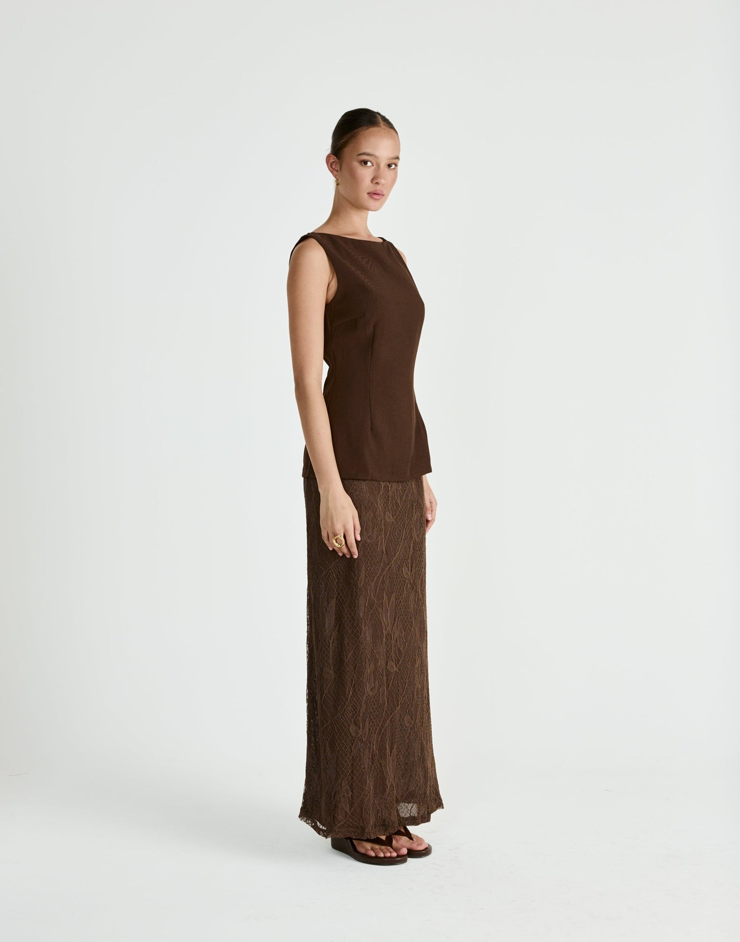 Sita Maxi Skirt (Chocolate)