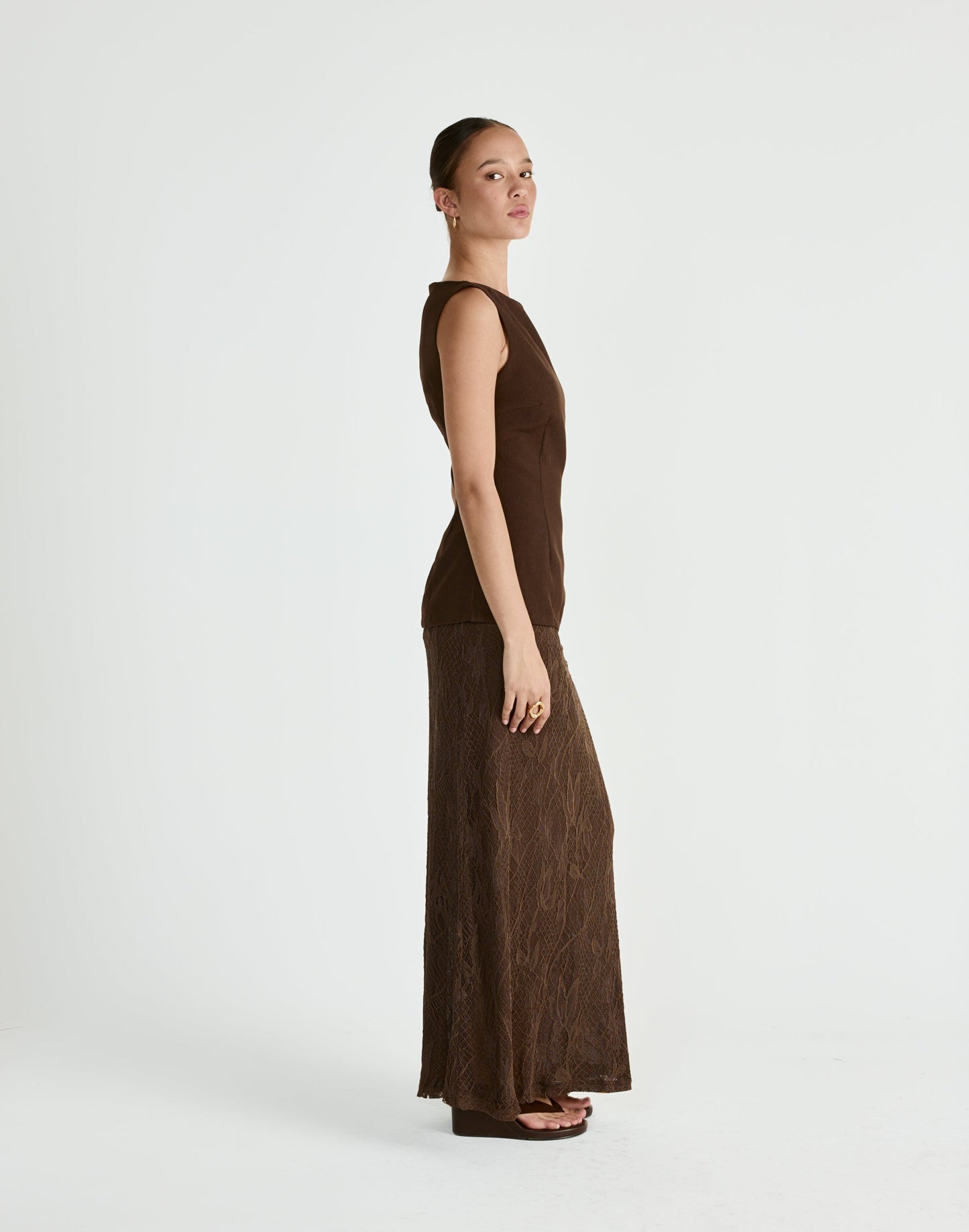 Sita Maxi Skirt (Chocolate)