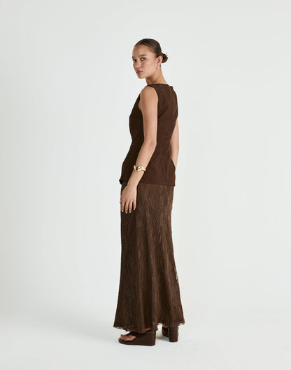 Sita Maxi Skirt (Chocolate)