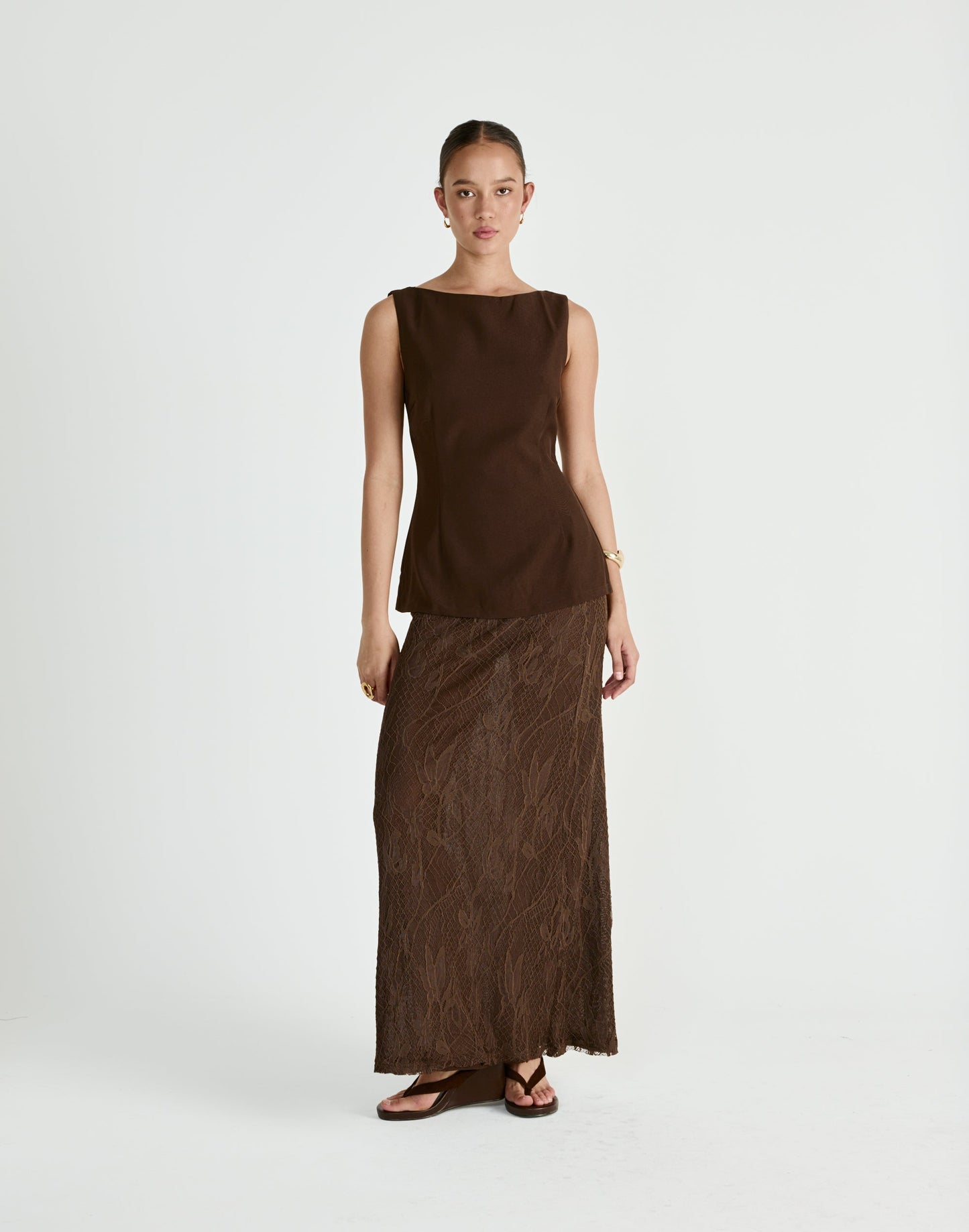 Sita Maxi Skirt (Chocolate)