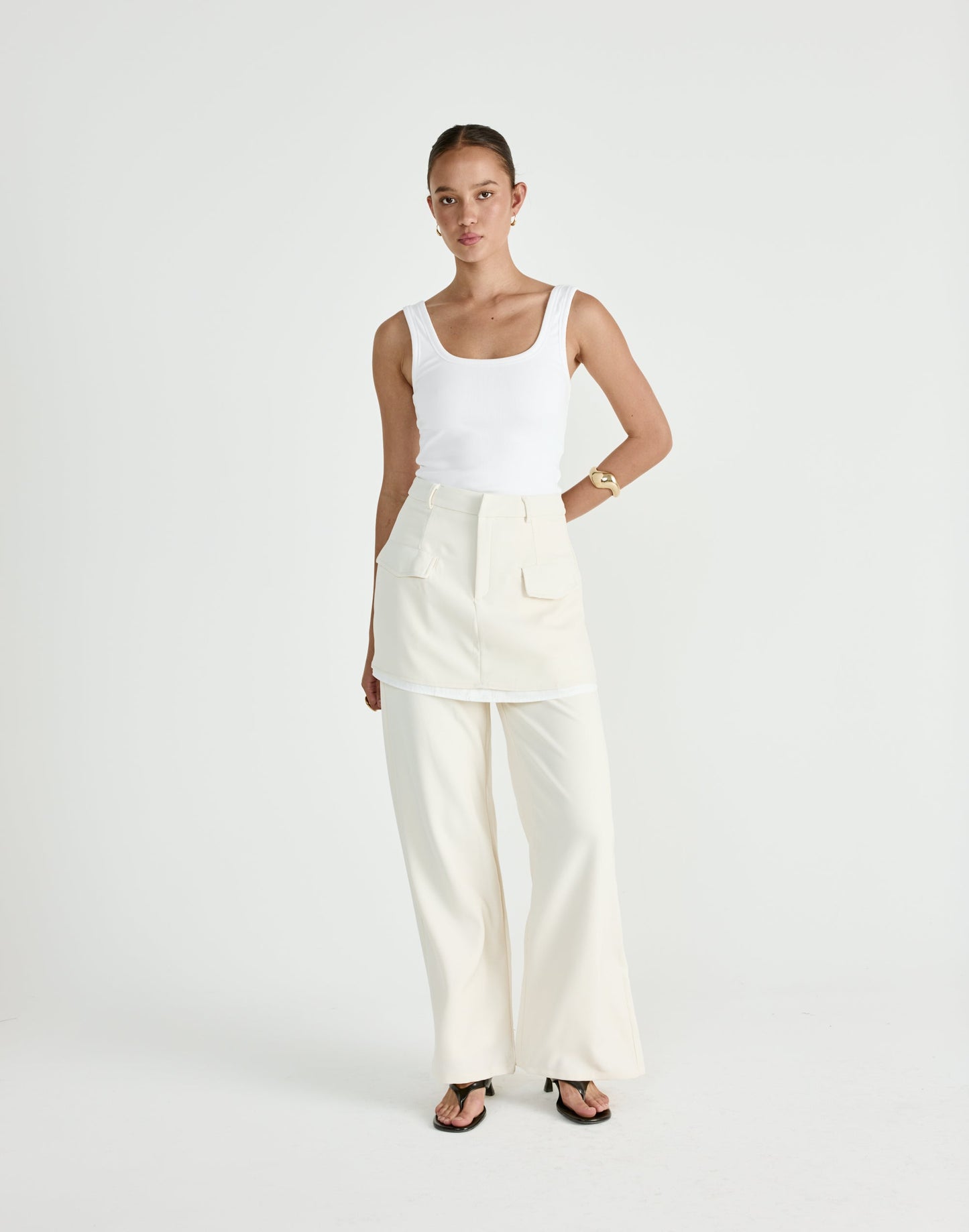 Scarlette Mini Skirt (Oat)