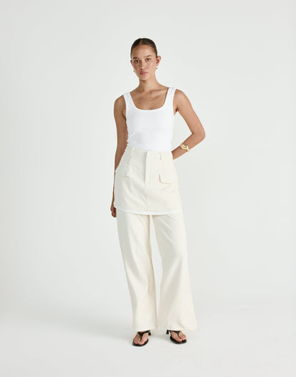 Scarlette Mini Skirt (Oat)