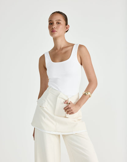 Scarlette Mini Skirt (Oat)