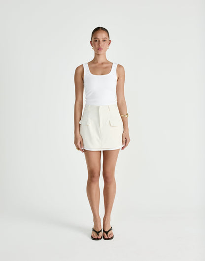 Scarlette Mini Skirt (Oat)