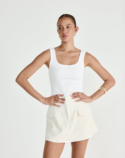 Scarlette Mini Skirt (Oat)