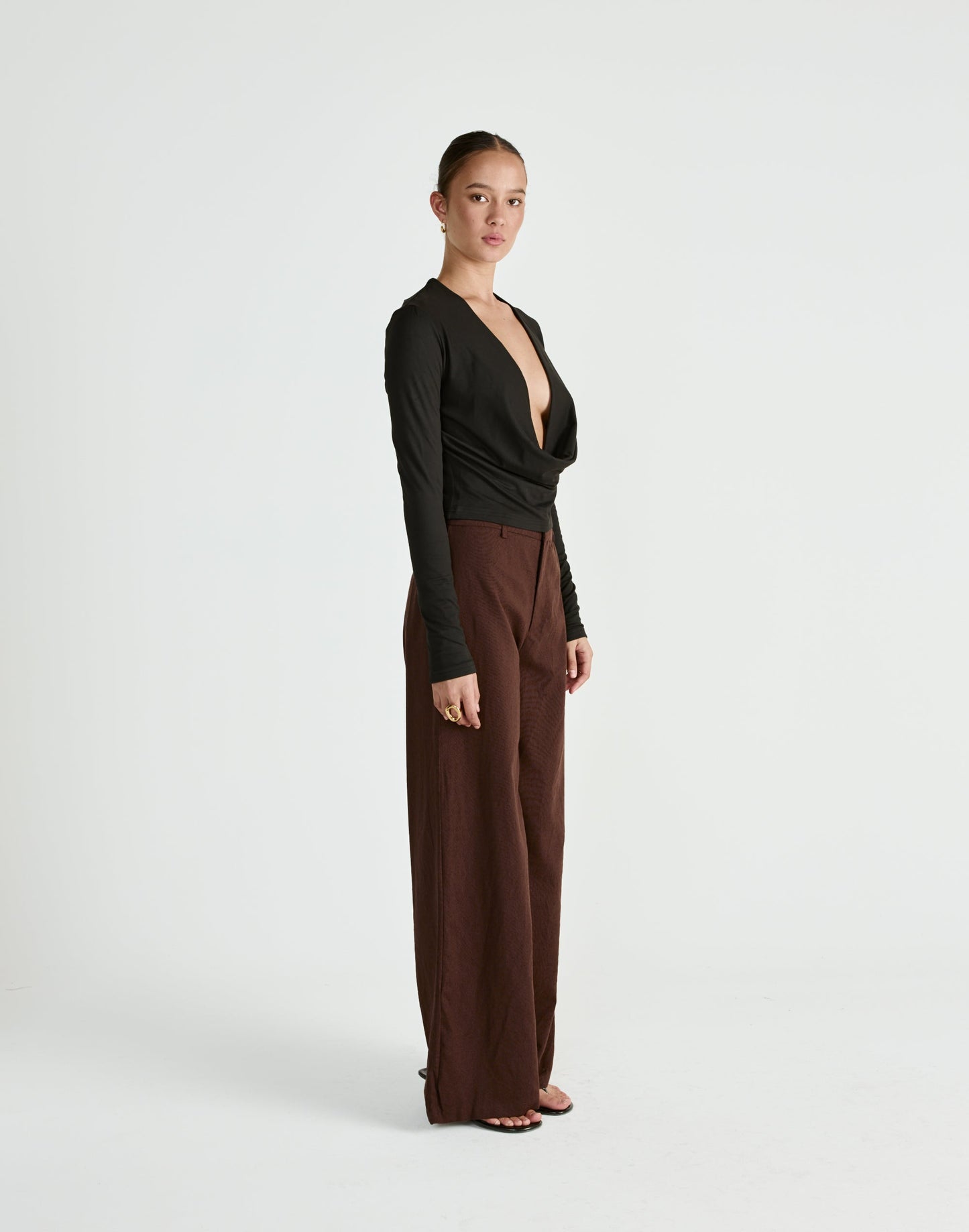 Dimitri Long Sleeve Top (Black)