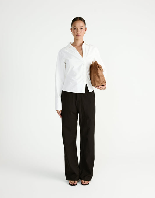 Judah Long Sleeve Top (White)