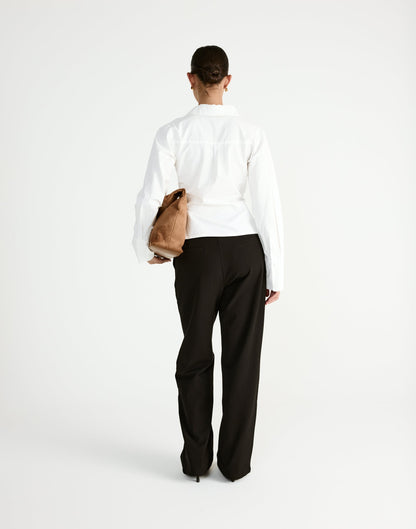 Judah Long Sleeve Top (White)