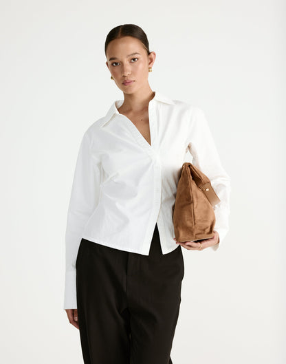 Judah Long Sleeve Top (White)