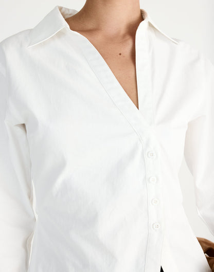 Judah Long Sleeve Top (White)