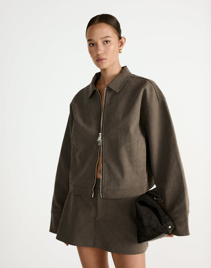 Houston Skort (Warm Grey)