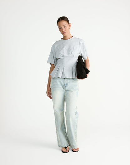 Chaya Top (Grey Marle)