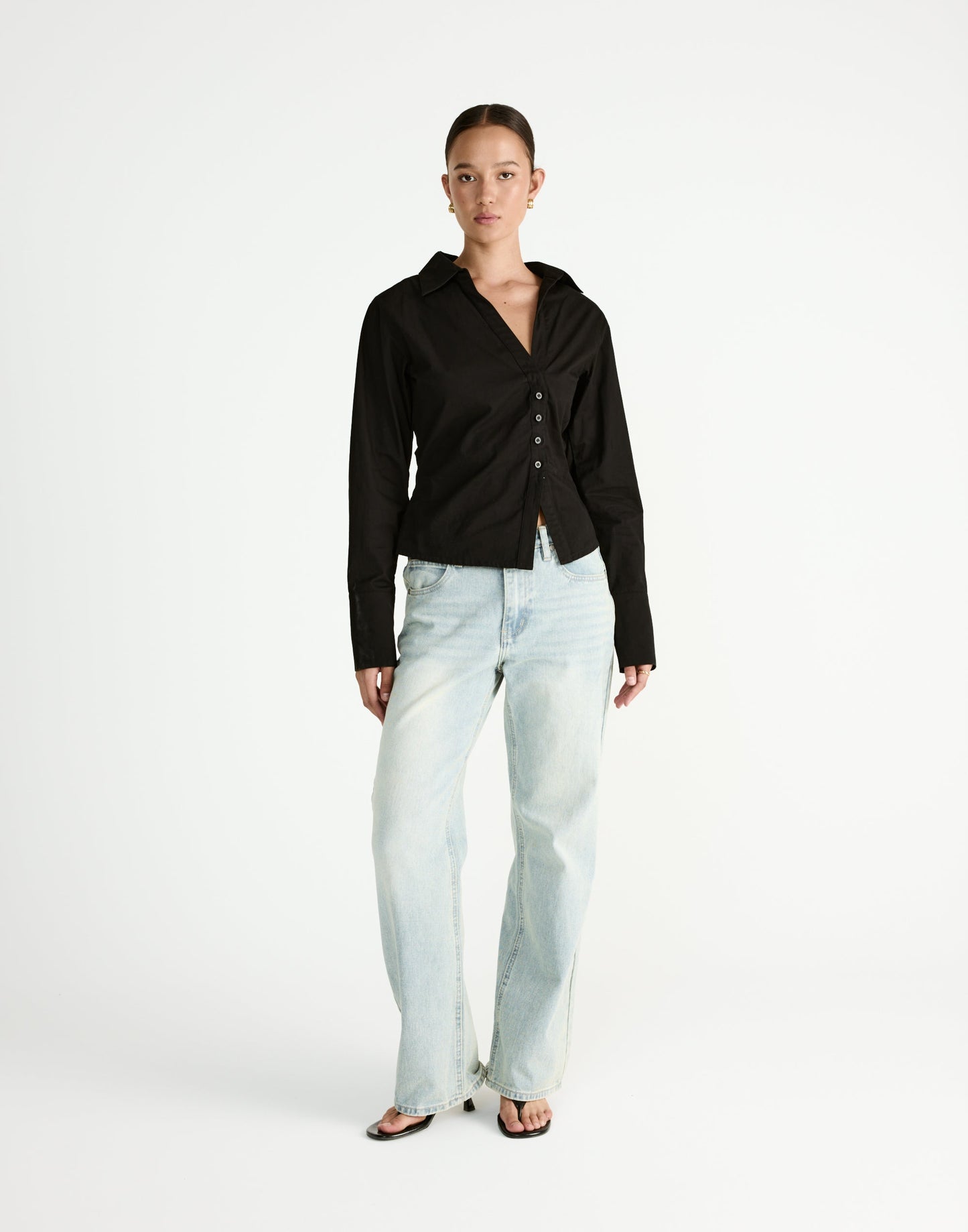 Judah Long Sleeve Top (Black)