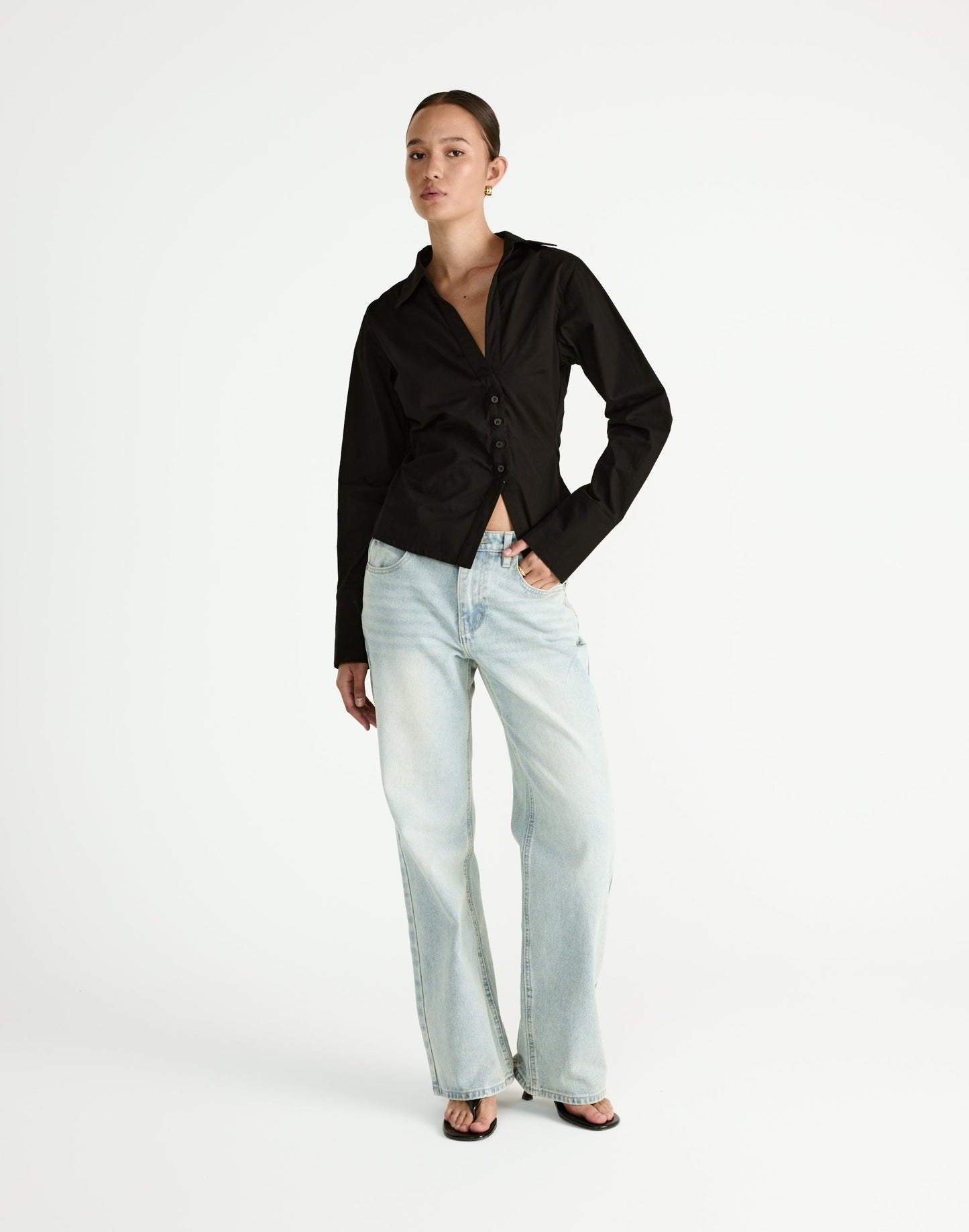 Judah Long Sleeve Top (Black)