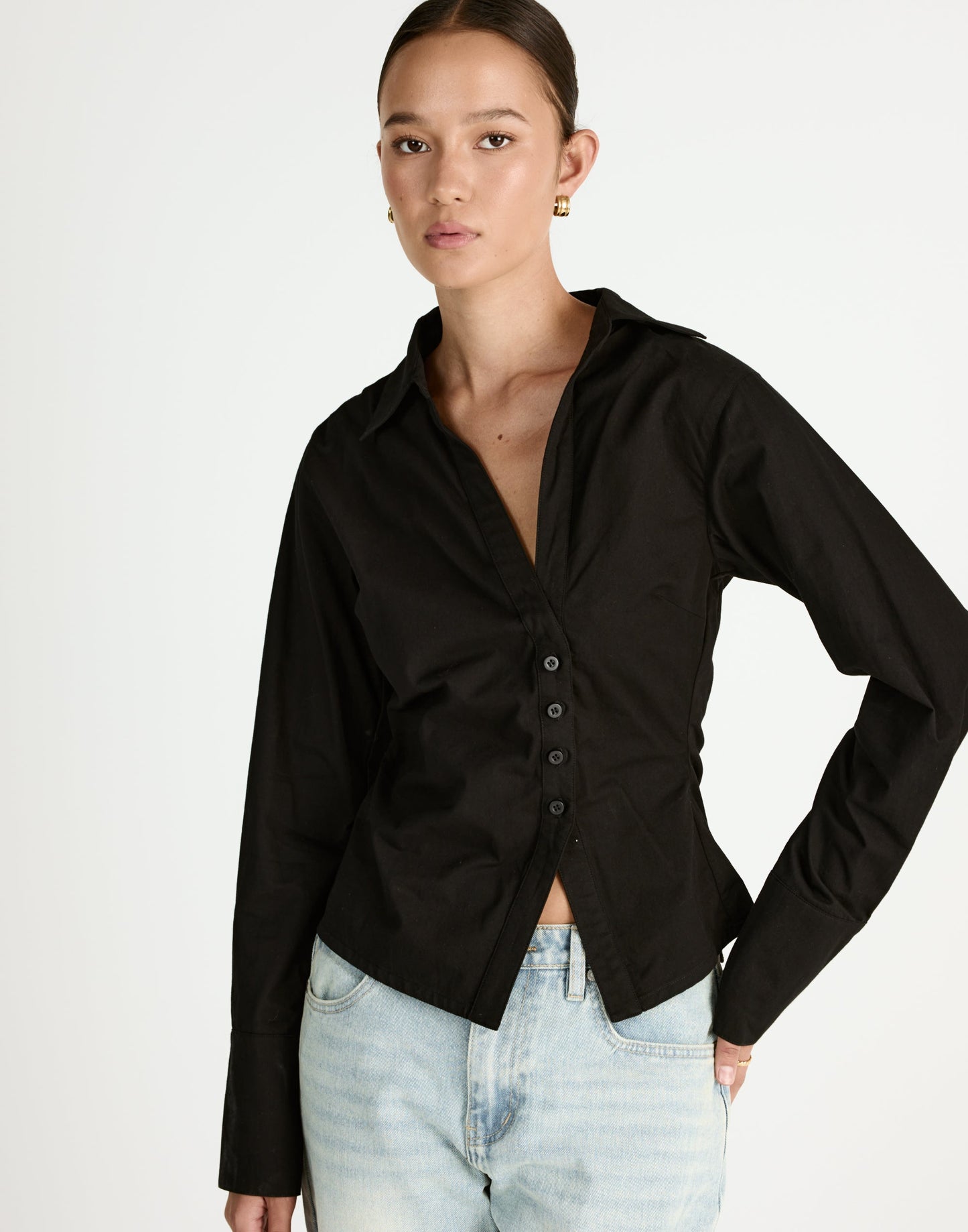 Judah Long Sleeve Top (Black)