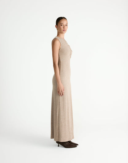 Cosmia Maxi Dress (Stone)