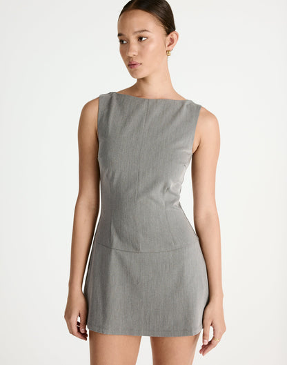 Flux Mini Dress (Grey)