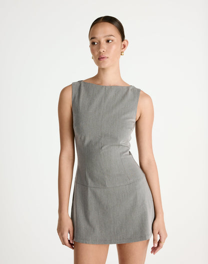Flux Mini Dress (Grey)