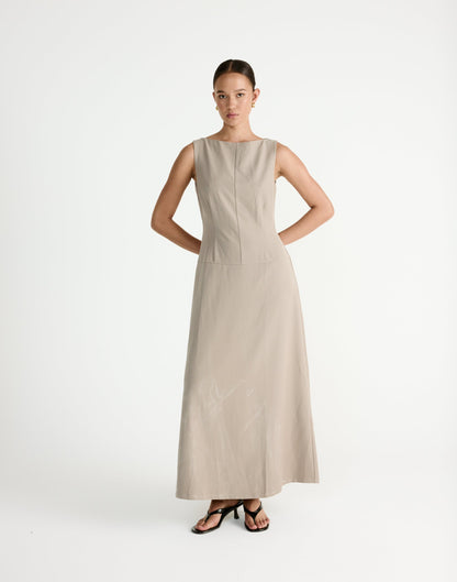 Flux Maxi Dress (Pebble)
