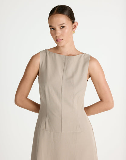 Flux Maxi Dress (Pebble)