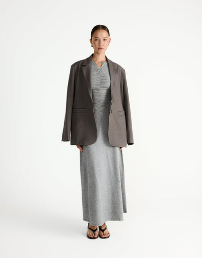 Laney Maxi Dress (Grey Marle)