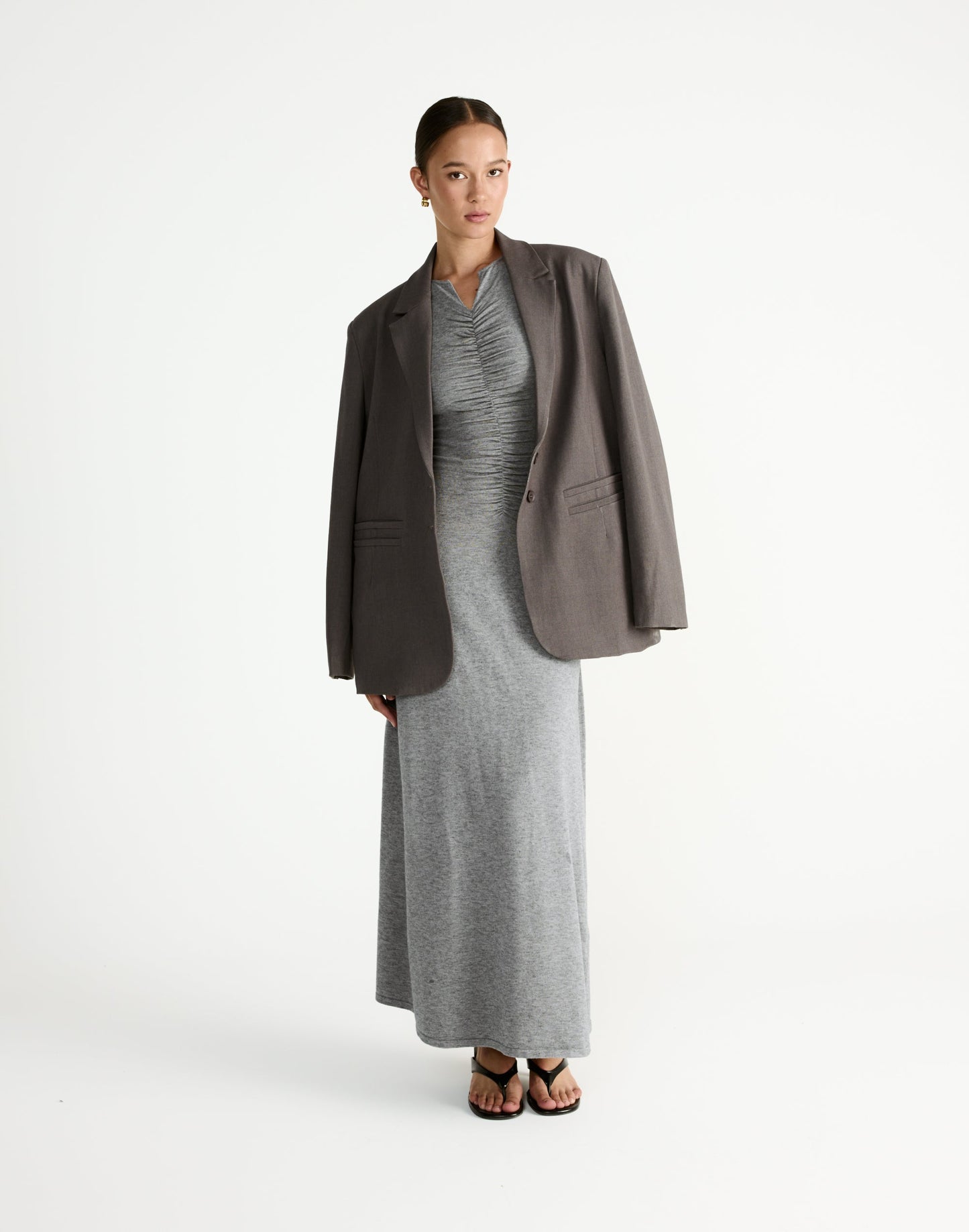 Laney Maxi Dress (Grey Marle)
