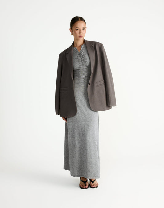 Laney Maxi Dress (Grey Marle)