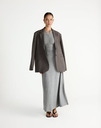 Laney Maxi Dress (Grey Marle)