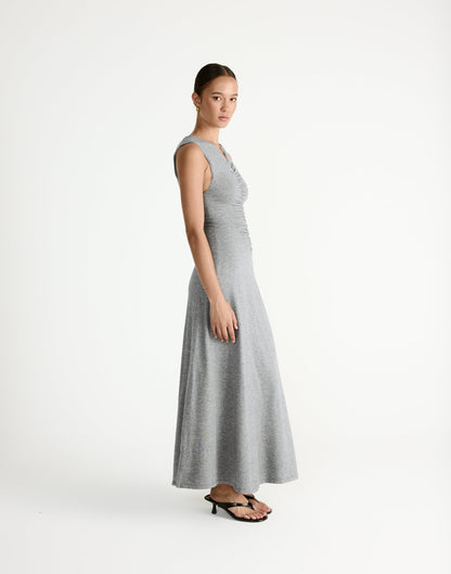 Laney Maxi Dress (Grey Marle)