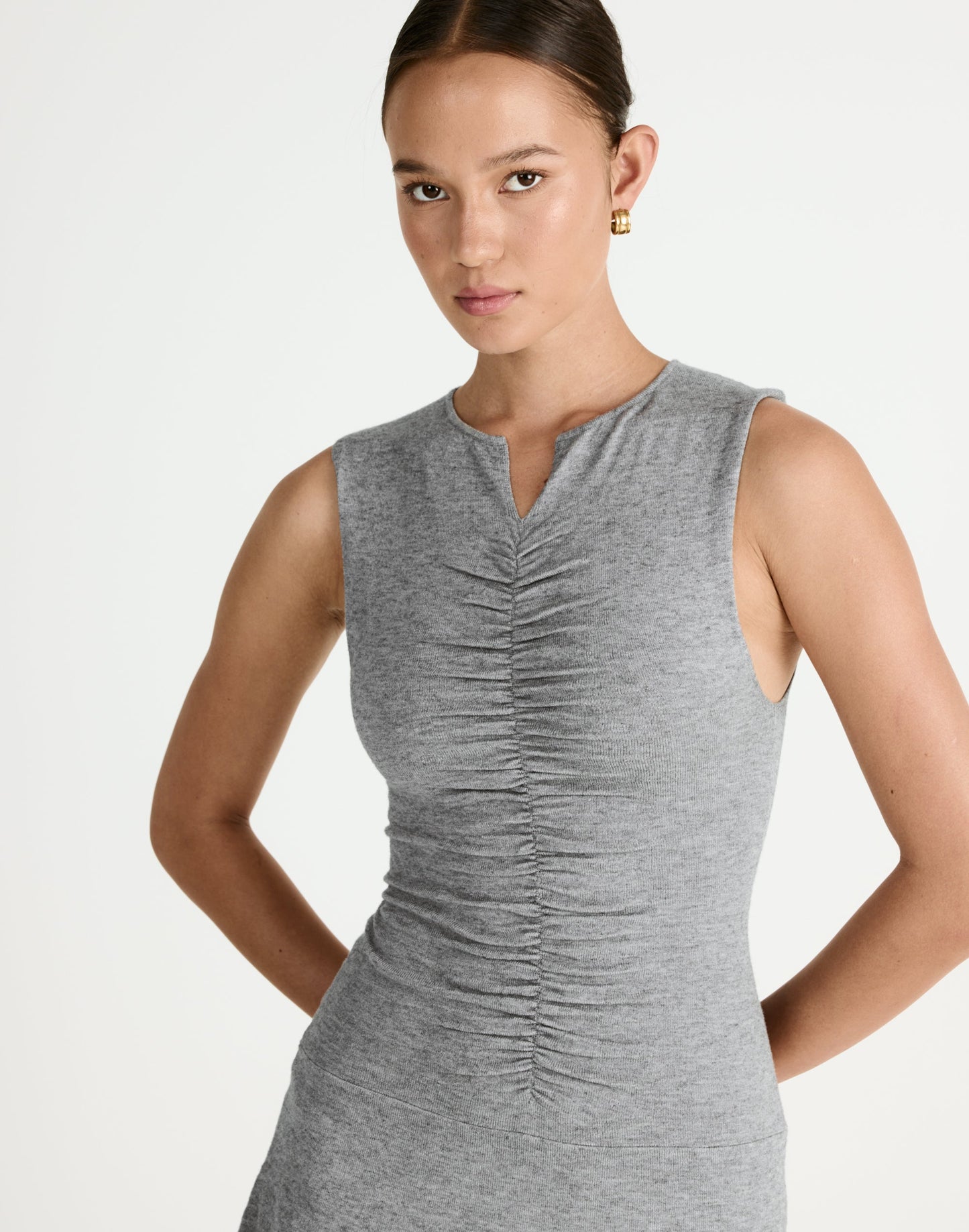 Laney Mini Dress (Grey Marle)