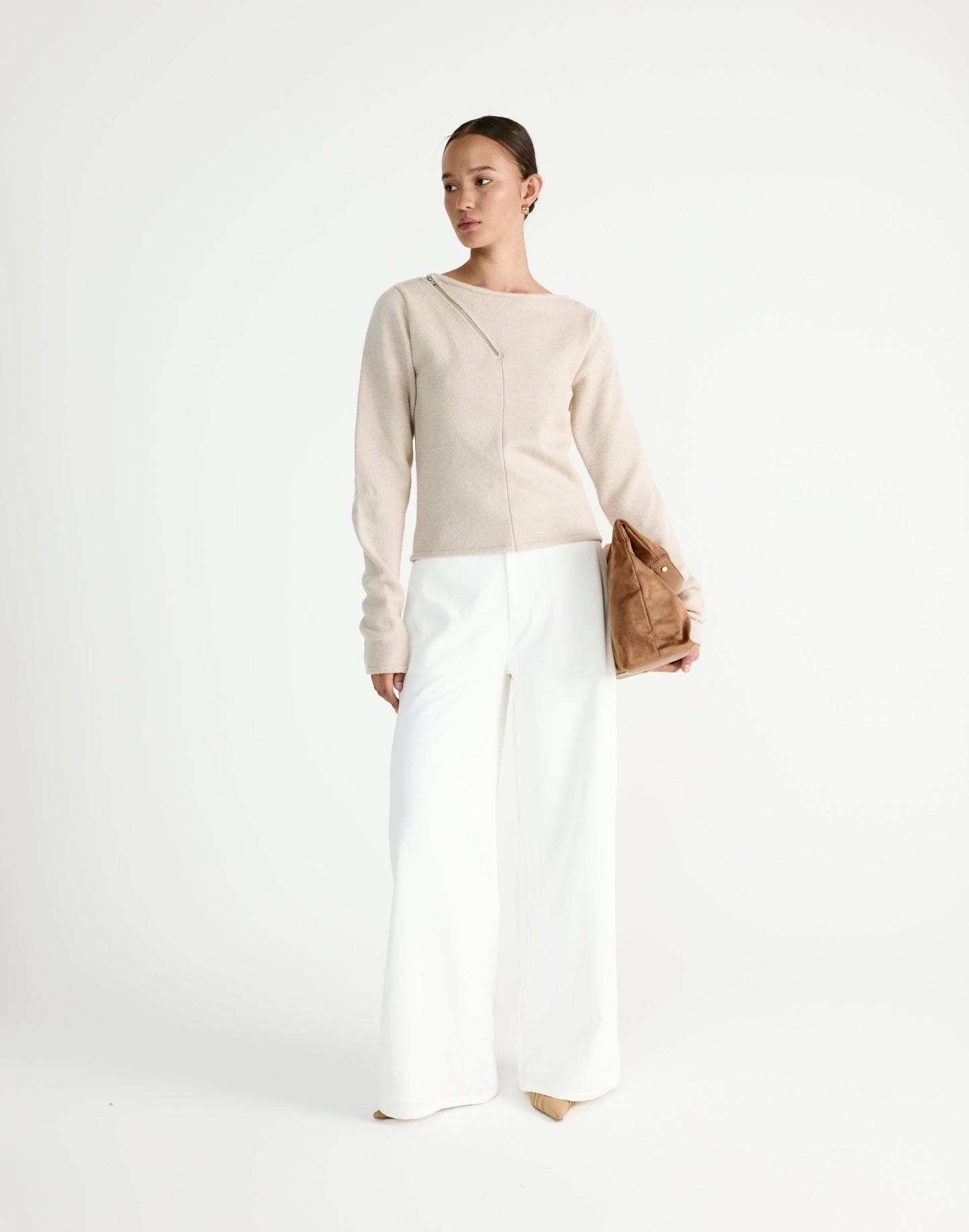 Wynter Long Sleeve Top (Latte)