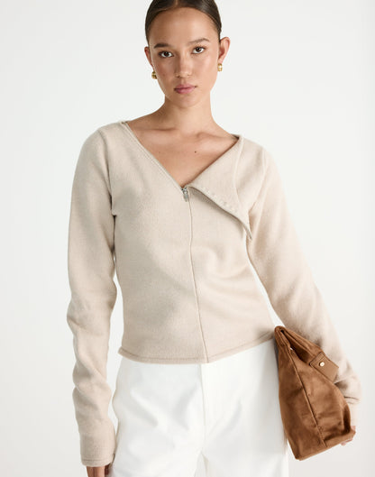 Wynter Long Sleeve Top (Latte)