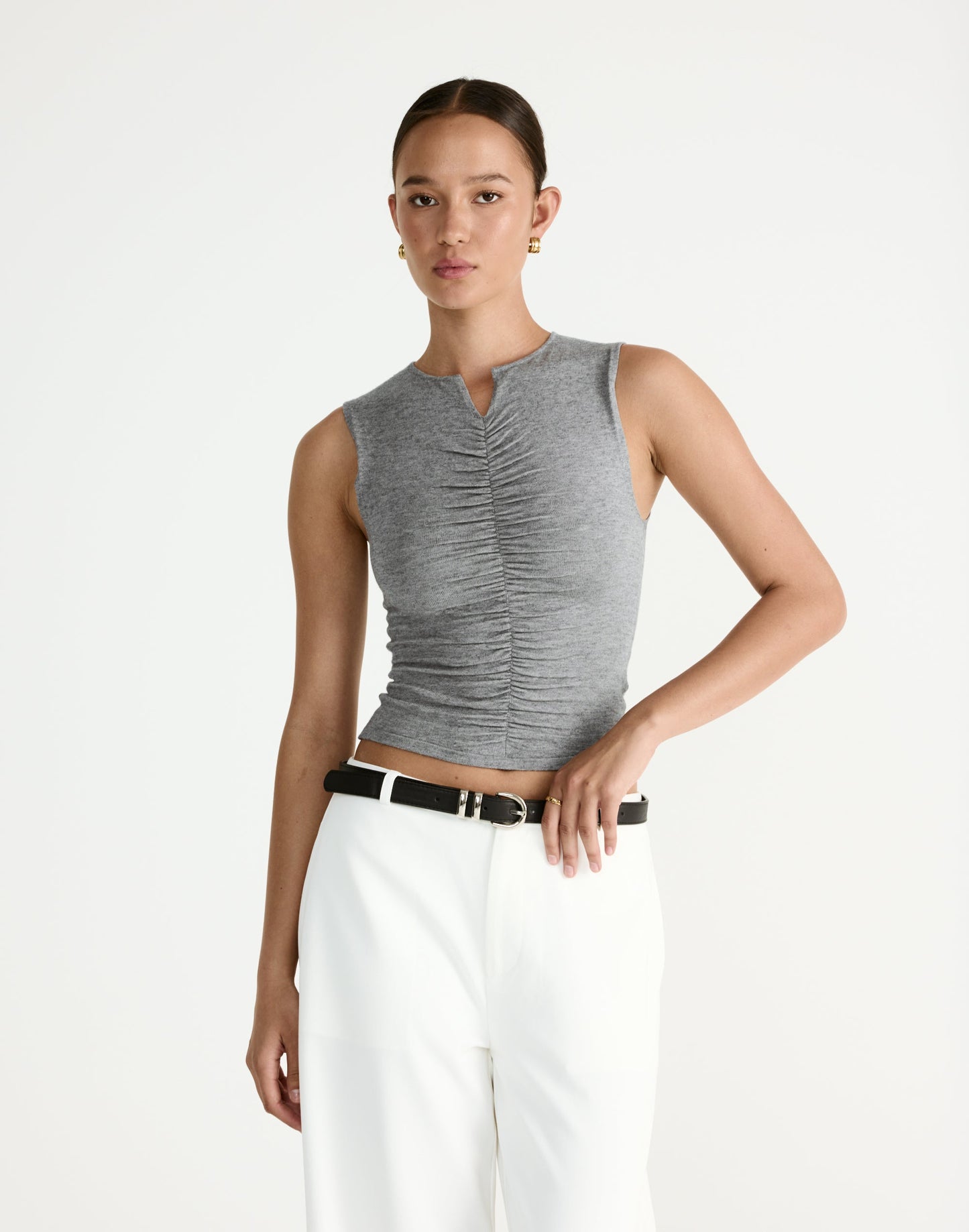 Laney Top (Grey Marle)