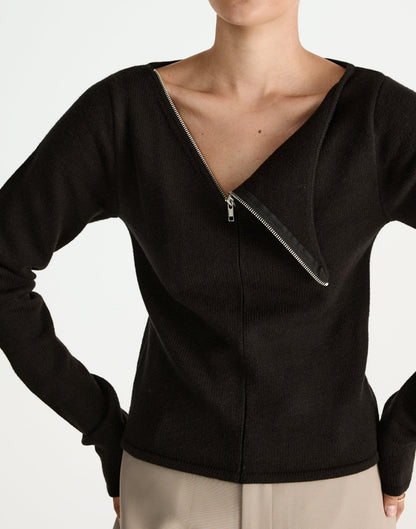 Wynter Long Sleeve Top (Black)