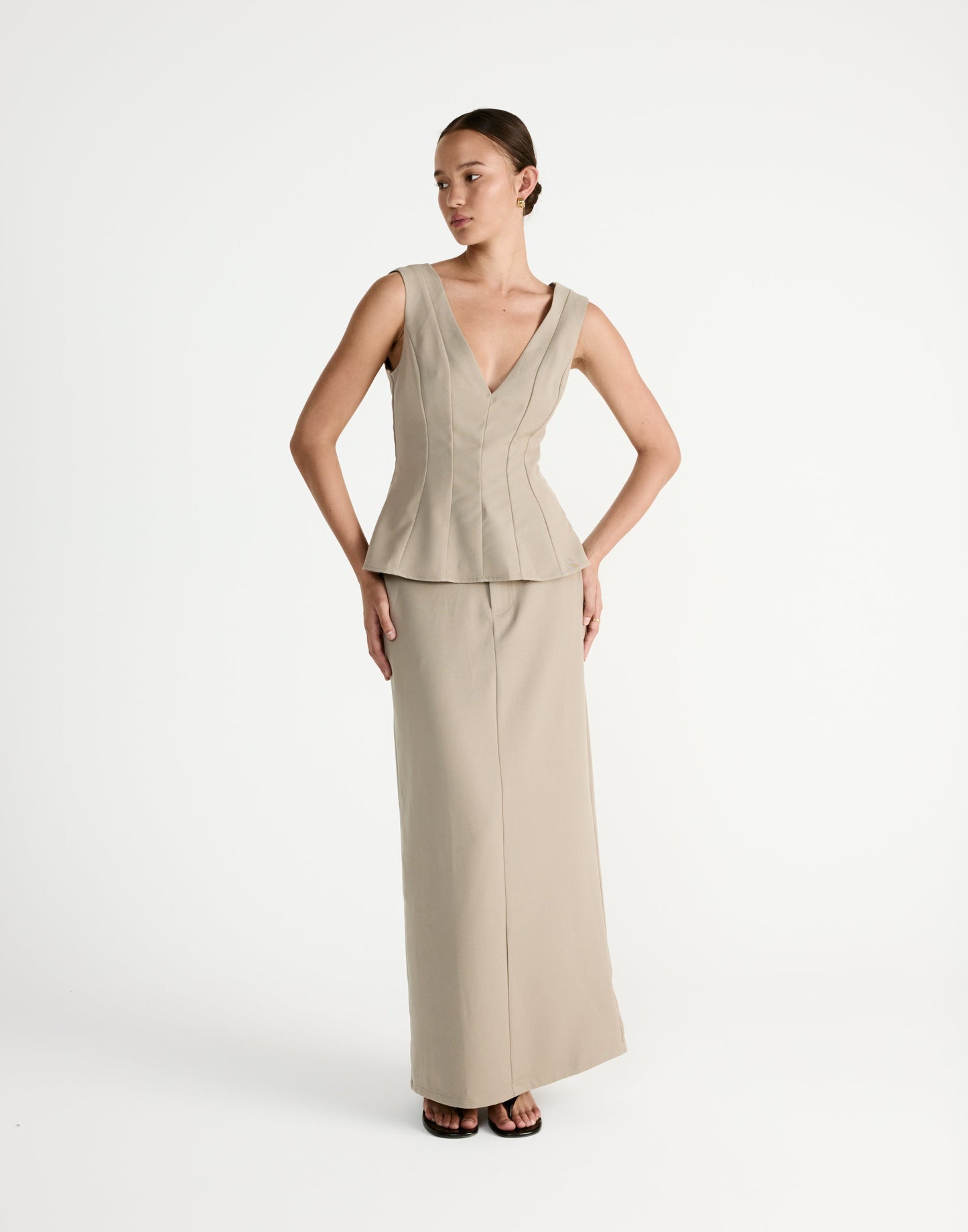 Giana Maxi Skirt (Dusty Sage)