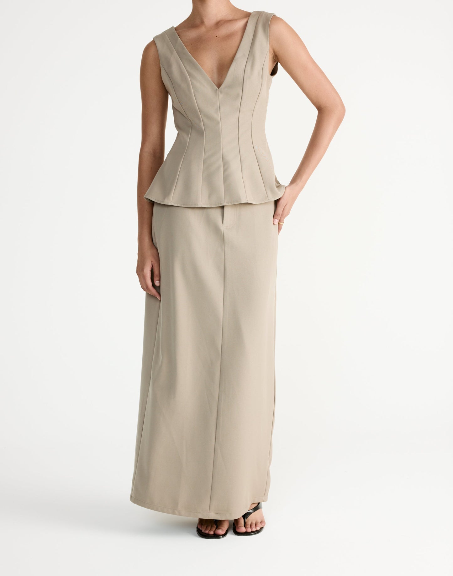 Giana Maxi Skirt (Dusty Sage)