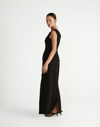 Giana Maxi Skirt (Black)