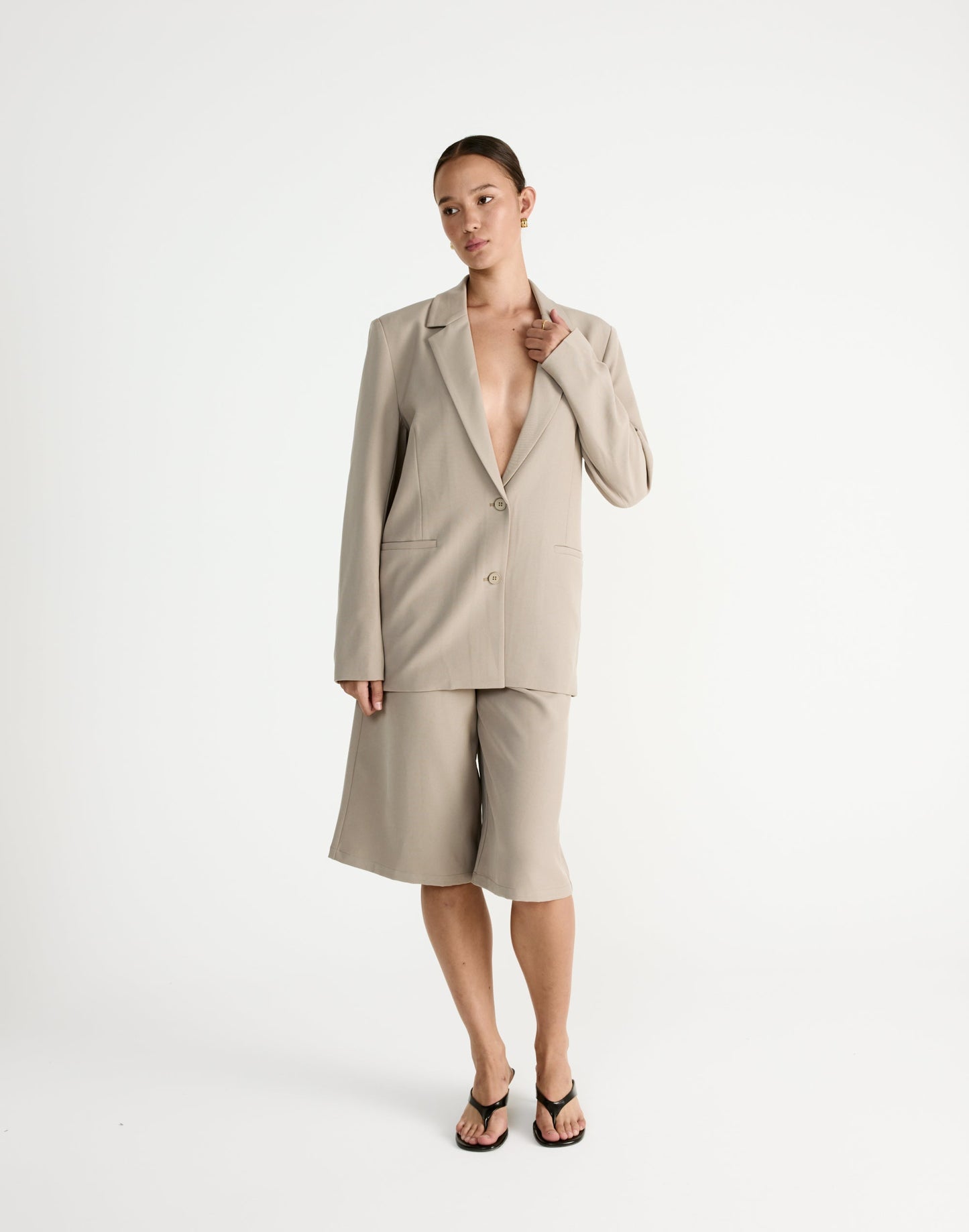 Emmett Midi Pants (Pebble)