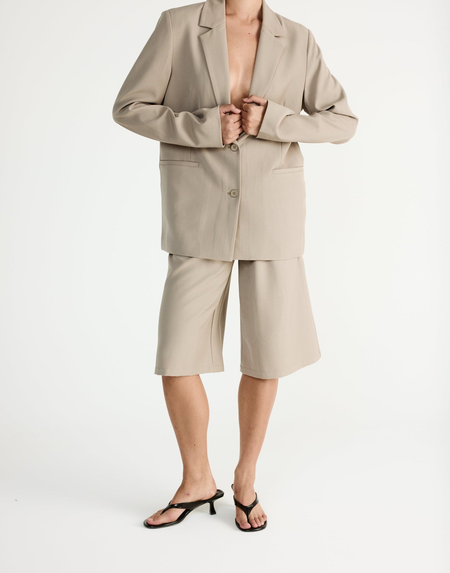 Emmett Midi Pants (Pebble)