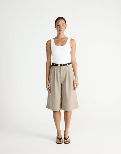 Emmett Midi Pants (Pebble)