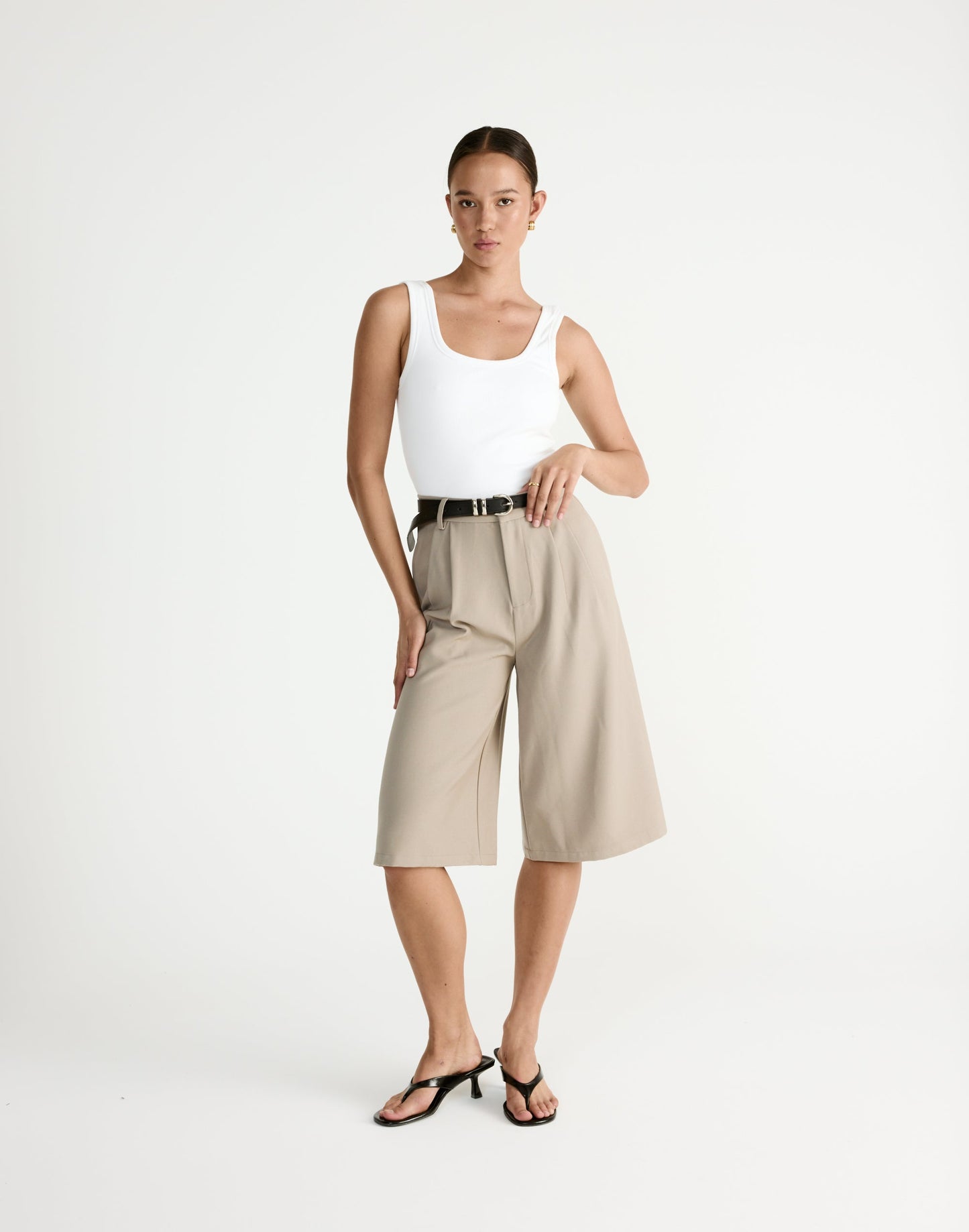 Emmett Midi Pants (Pebble)